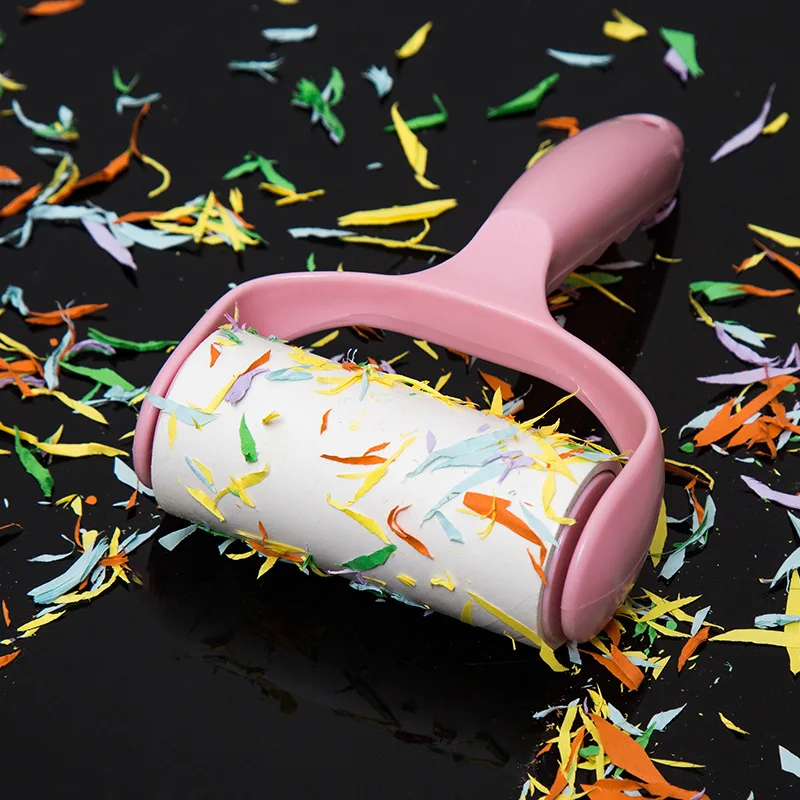 

Tearable Roll Paper Sticky Roller Dust Wiper Pet Hair Clothes Carpet Tousle Remover Replaceable Cleaning Brush Accessories