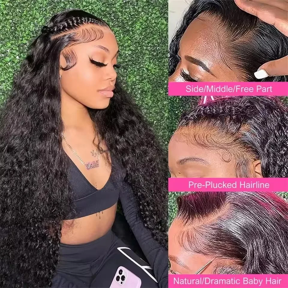 200 Density 13x4 13x6 Hd Transparent Loose Deep Wave Lace Frontal Wig Brazilian 30 40 Inch Curly Lace Front Wigs For Black Women 4