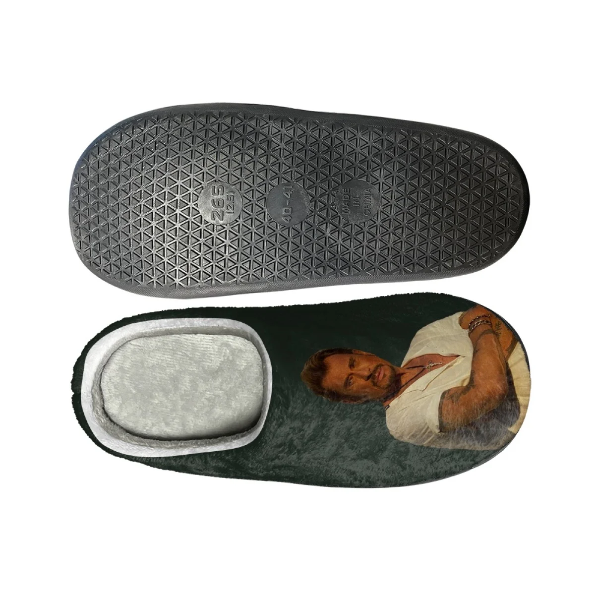 Johnny hallyday Print Cotton Slippers Dropshipping Non-Slip Indoor Floor Shoes Comfortable Home Women Men Slides Zapatos Planos
