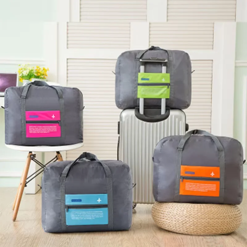 New foldable waterproof travel luggage bag, large capacity luggage storage bag, boarding luggage travel handbag, suitable for bu