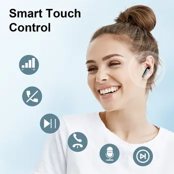 Wireless Earbuds, Bluetooth 5.3 Headphones In Ear with Dual Mic, 35H Wireless Earphones Sport with ENC Noise Canceling Mic. 6