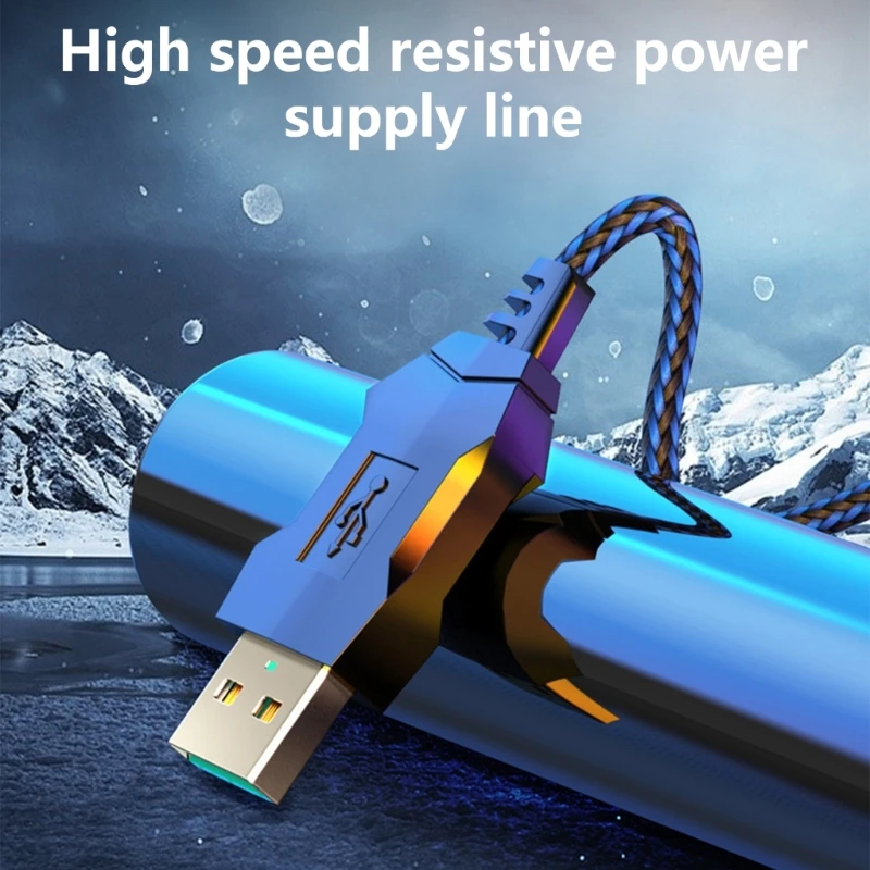 Aluminum LED Gaming Pad Stand External Fan Cooling Laptop With USB/USB C Port_voghion.com