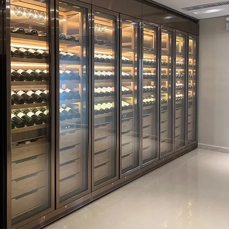 Luxury Living Room Wine Furniture Home Bar Cabinet Glass Wine Display Cabinet