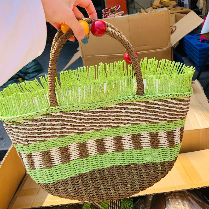 2023 NEW Straw Woven Bags for Women Summer Small Fresh Trend All-match Leisure Handbag Casual Travel Seaside Holiday Beach Bag