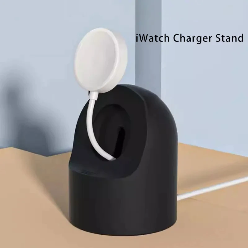 Charger Stand For Apple Watch Series Ultra/8/SE2/7/6/SE/4/3 49mm/45mm/44mm/42mm/41mm/40mm/38mm Durable Silicone Nightstand Mode apple watch charger stand,apple watch charging bracket