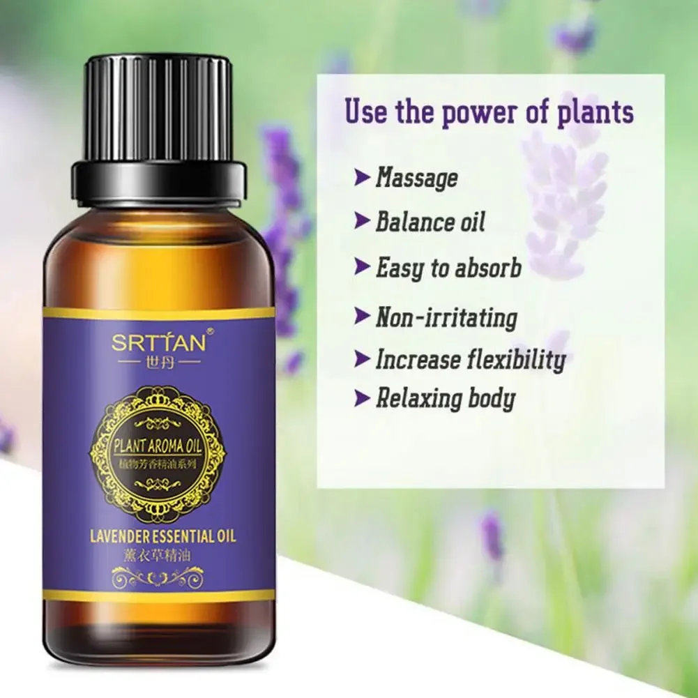 10/30mlProduct Lavender Pure Essential Oil Body Skin Care Pure Natural Plant Flowers Body Massage Spa Essential Oil 30ml