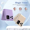 Original SERVO Flip 6 Mobile Phone 4SIM Card Standby GSM Network Magic Voice Call Recording Torch Fold Cellphone Free Phone Case 4