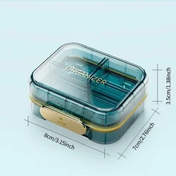 Compact and Moisture - Proof Travel Pill Organizer (Blue)