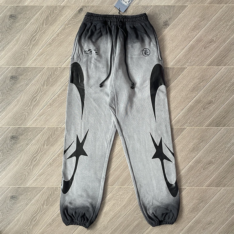 Washing Water Herren- und Damen-Freizeithose in Grau im Used-Look