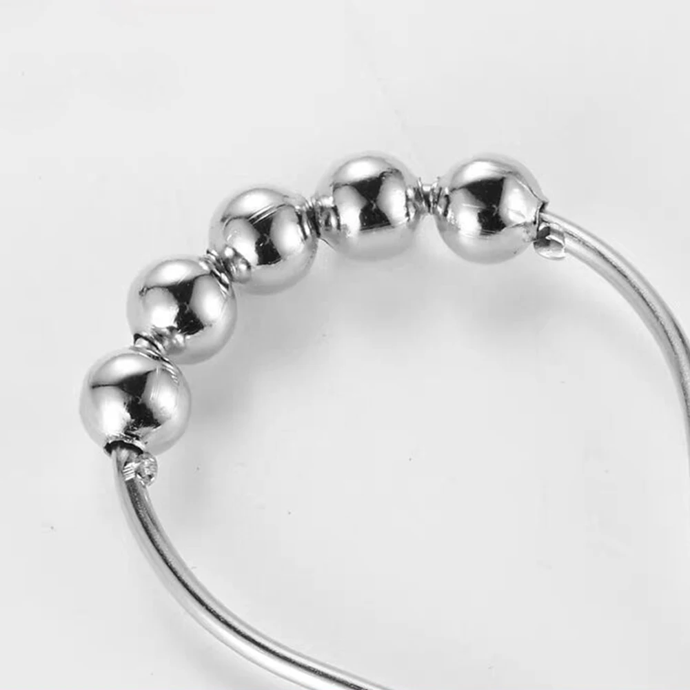 24Pcs Stainless Steel Curtain Hooks Bath Rollerball Shower Curtains Rings Hooks Glide Rings Convenient Home Bathroom Accessories images - 6