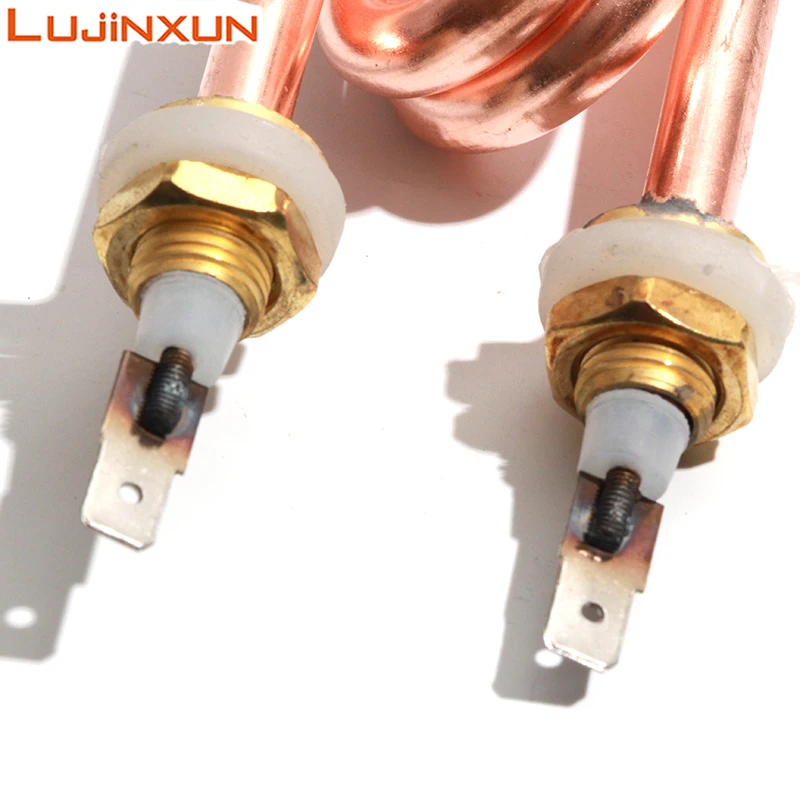 LUJINXUN Immersion Electric Water Heater Red Copper Tube 220V 1200W M12 Thread 75-80mm Tube Length