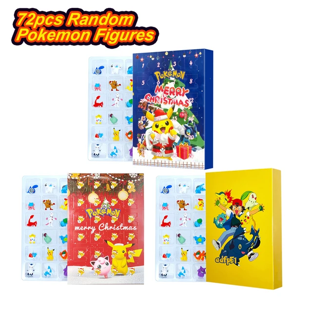 Pokemon Figure Christmas Halloween Advent Calendar Gift Kawaii Pikachu Anime Figural Action 24Pcs Set PVC Model Kid Toys - 72pcs With box