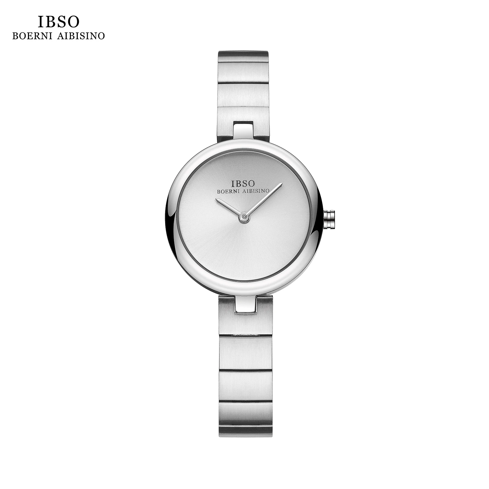 IBSO 2023 New Women Luxury Style Quartz Watches Super Simple Stainless Steel Strap Waterproof Irregular Shape Dial Waterproof 30