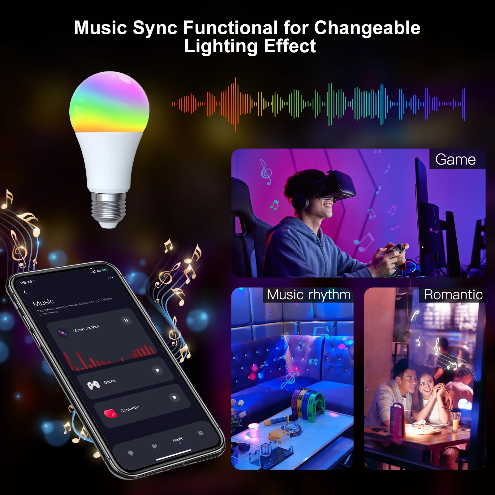 moes zigbee ampoule led lampe rgb intensité compatible avec tuya smart alexa et google voice