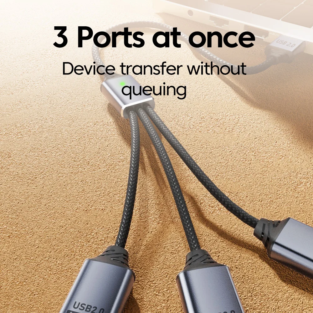 3 in 1 USB 타입 C 스플리터 허브 확장 케이블 멀티 포트 익스팬더 폰 충전기 전원 어댑터 OTG 충전 폰 태블릿용