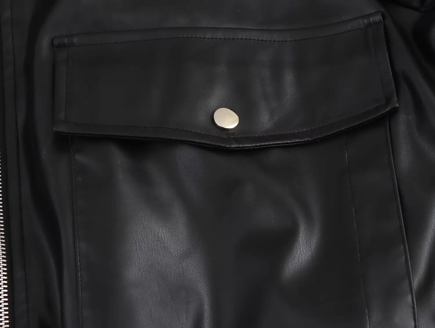 Leather Jackets Women's Black Coat Casual Loose Long Sleeve Tops Faux Jackets 2024 inszart Streetwear With Zipper Woman Jackets