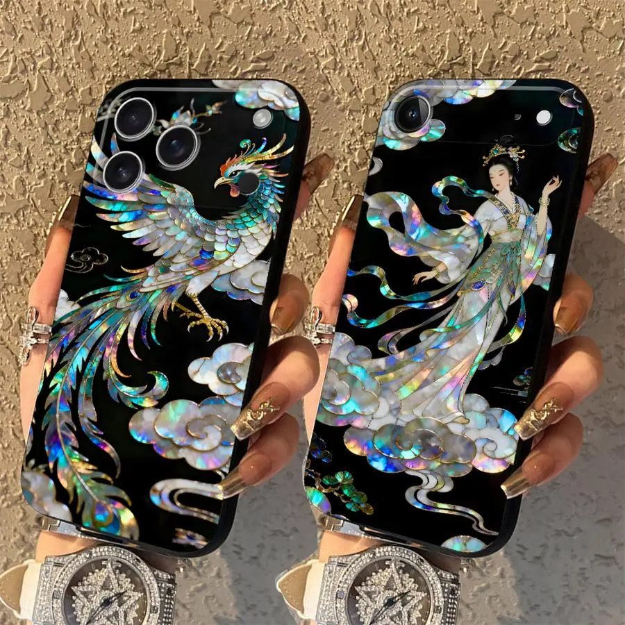 Phoenix Mother Of Pearl Art Print Phone Cover Case