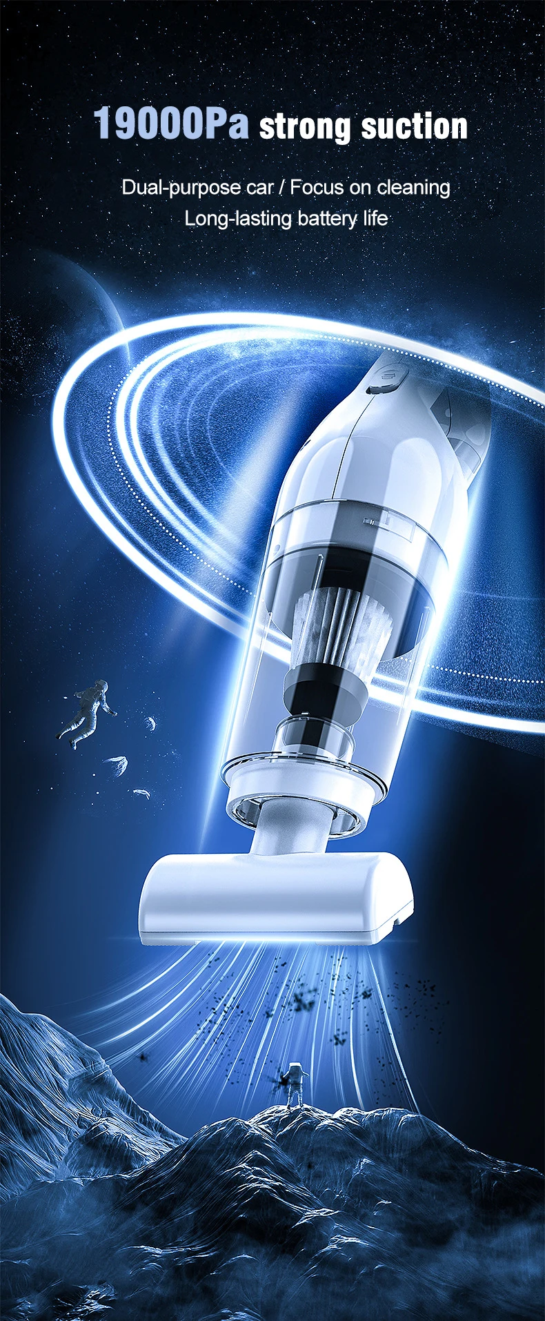 Hiluce Car Vacuum Portable Cordless, Handheld Vacuum