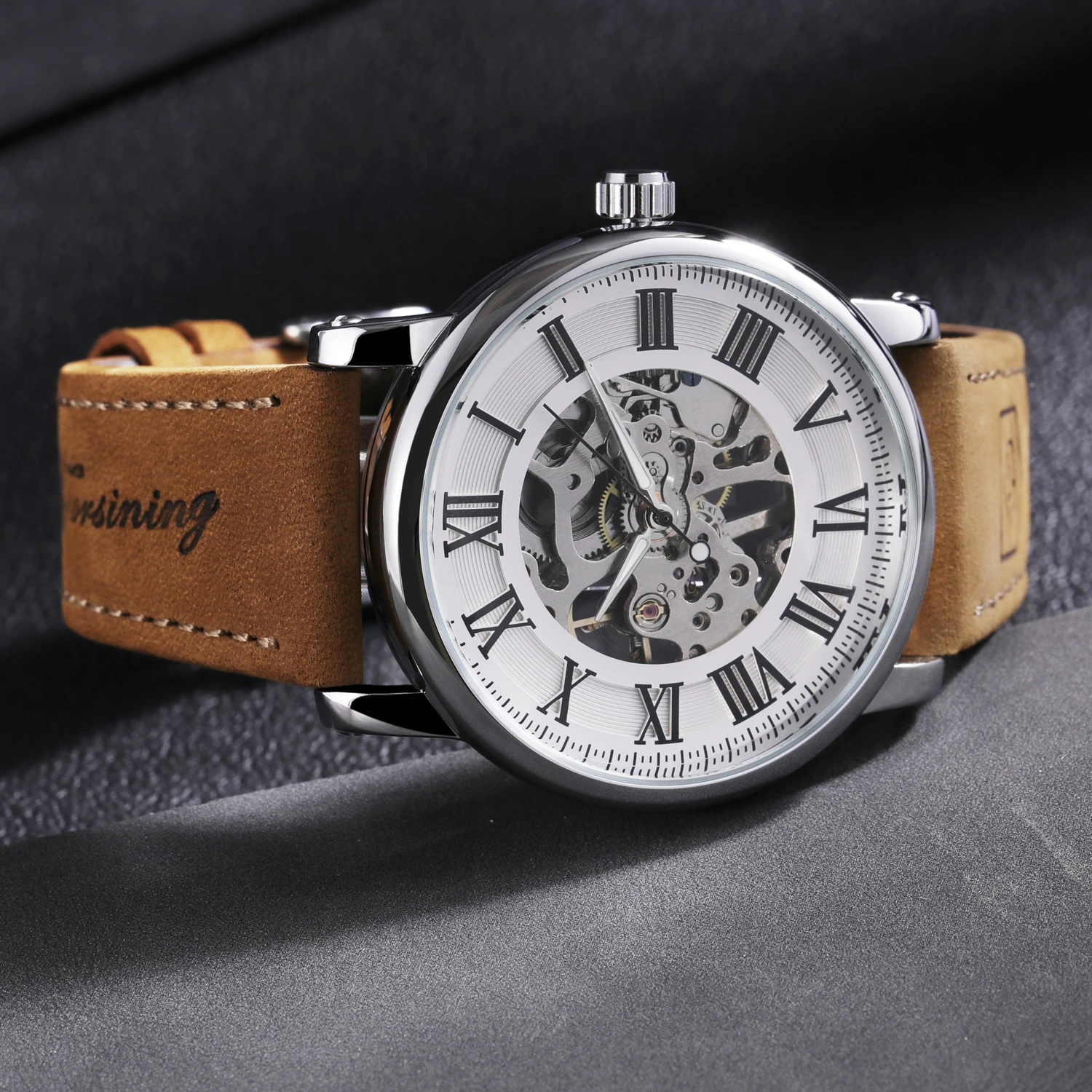 Luxury Skeleton Mechanical Watch For Men With Leather Strap_voghion.com