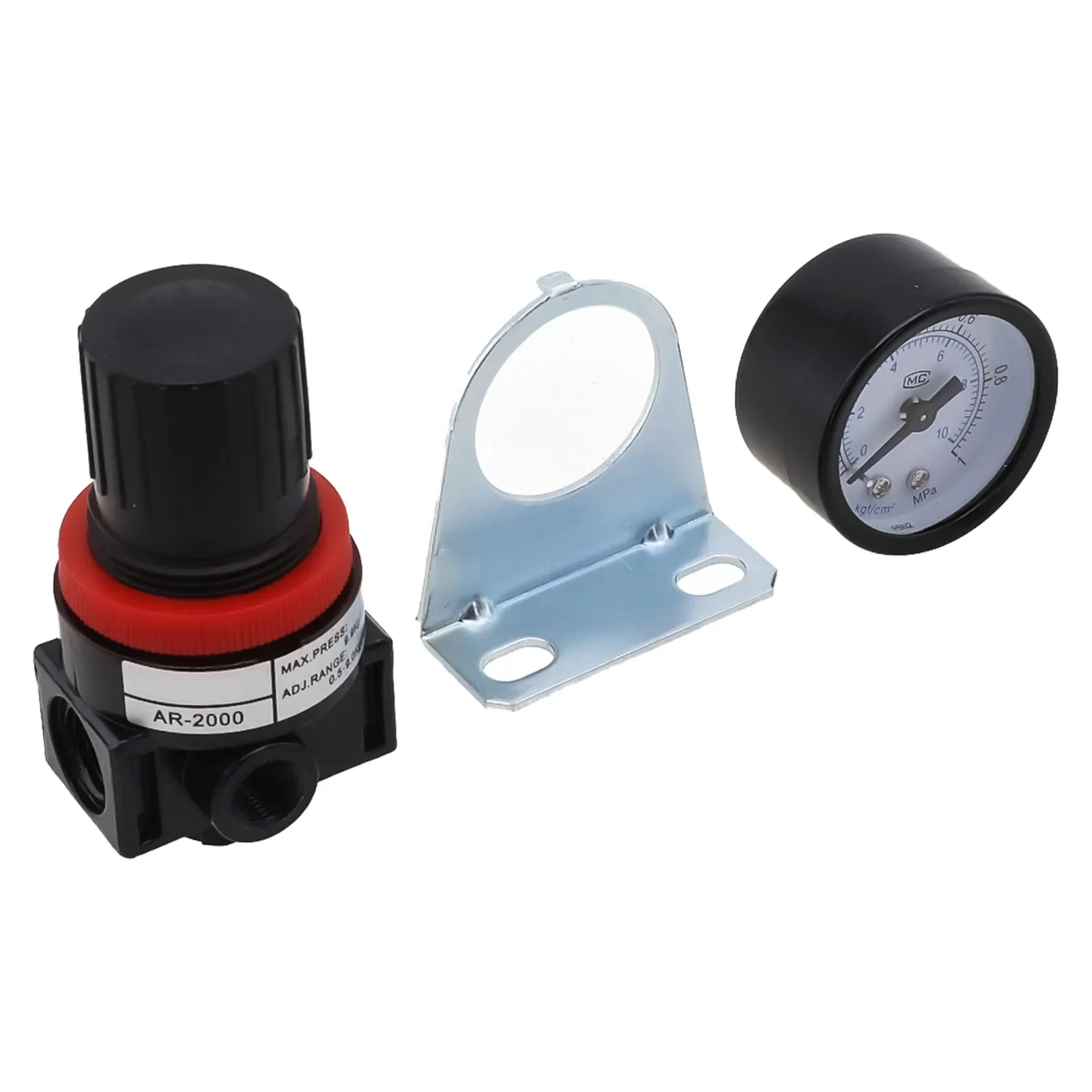 With Pressure Gauge Pressure Regulator Air Compressor 1/8" NPT Female Compressed Air Compressor 1/4NPT Por