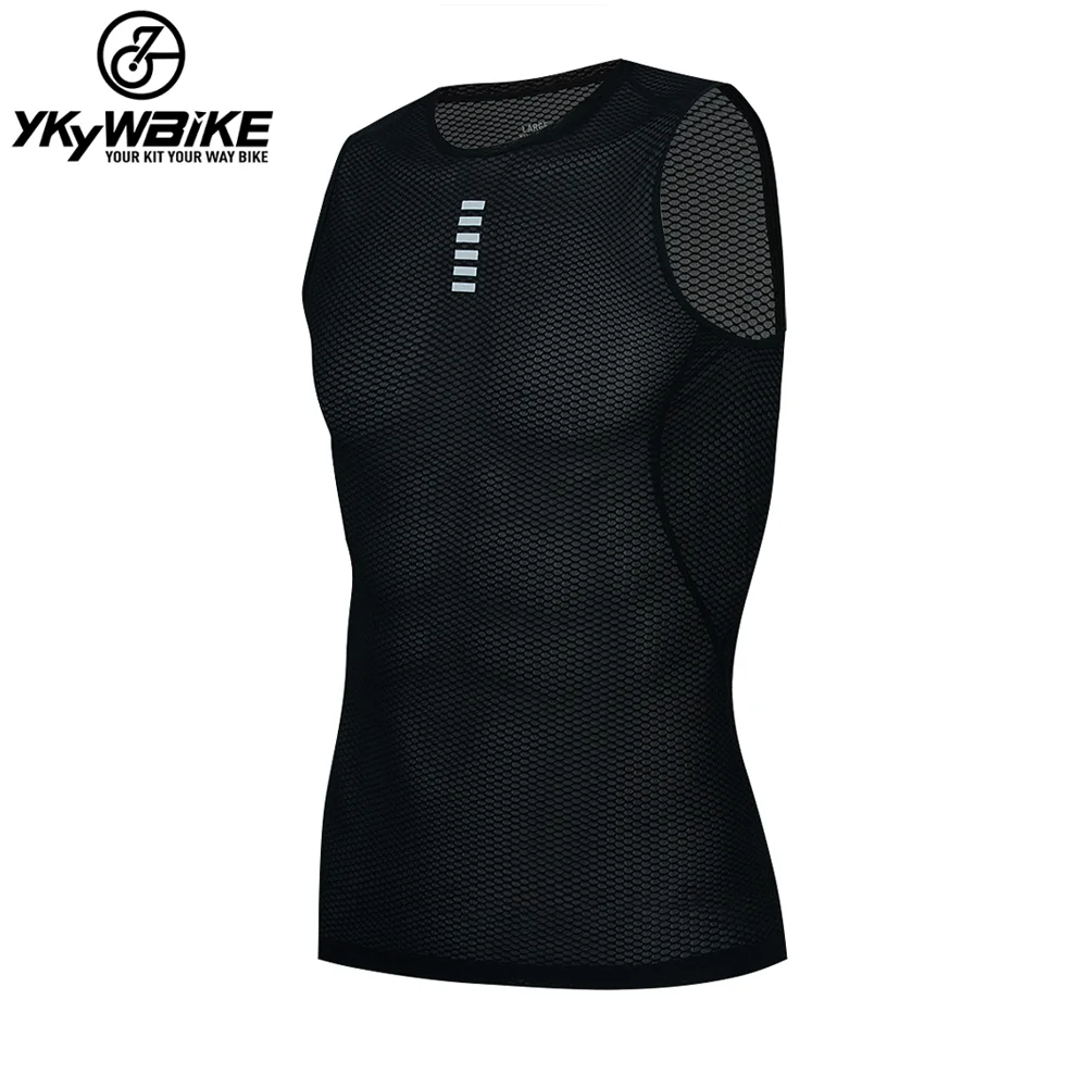 YKYWBIKE Men's Base Layer Sleeveless Quick Dry Cycling Undershirt MTB Bike Vests Compression Bicycle Sport Cycling jersey cycling jersey,cycling vest,cycling shirt,cycling undershirt