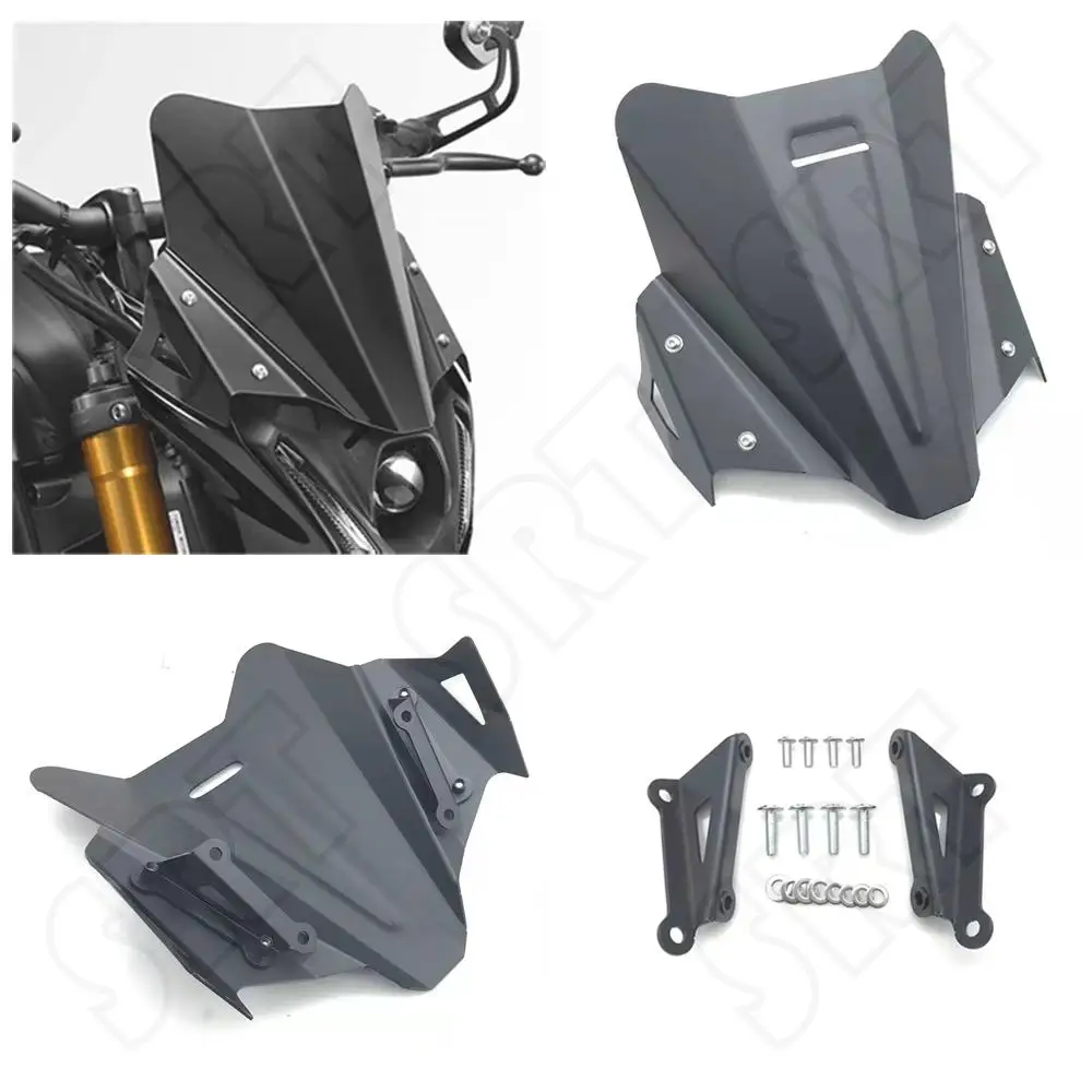 

Fit for Yamaha MT 09 MT09 SP ABS MT-09 FZ-09 FZ09 2021 2022 2023 Motorcycle Front Windshield Windscreen Aluminum Deflector Cover