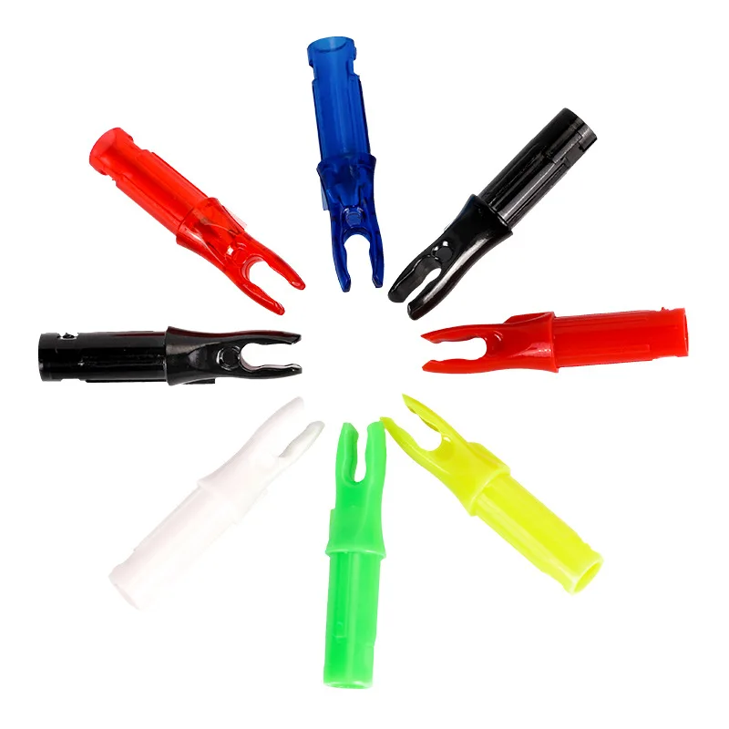 50pcs Arrow Nocks For Carbon Arrow Shaft I.D 6.2mm Plastic Tails DIY Knocks Replacement Archery Hunting shooting
