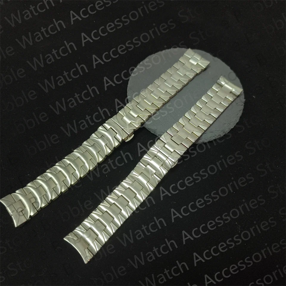 Cinturino Di Ricambio Per Cinturino In Acciaio Inossidabile Solido Con Estremità Curva A Spazzola Da 24Mm Adatto Per Panerai Luminer Marina Pam 164