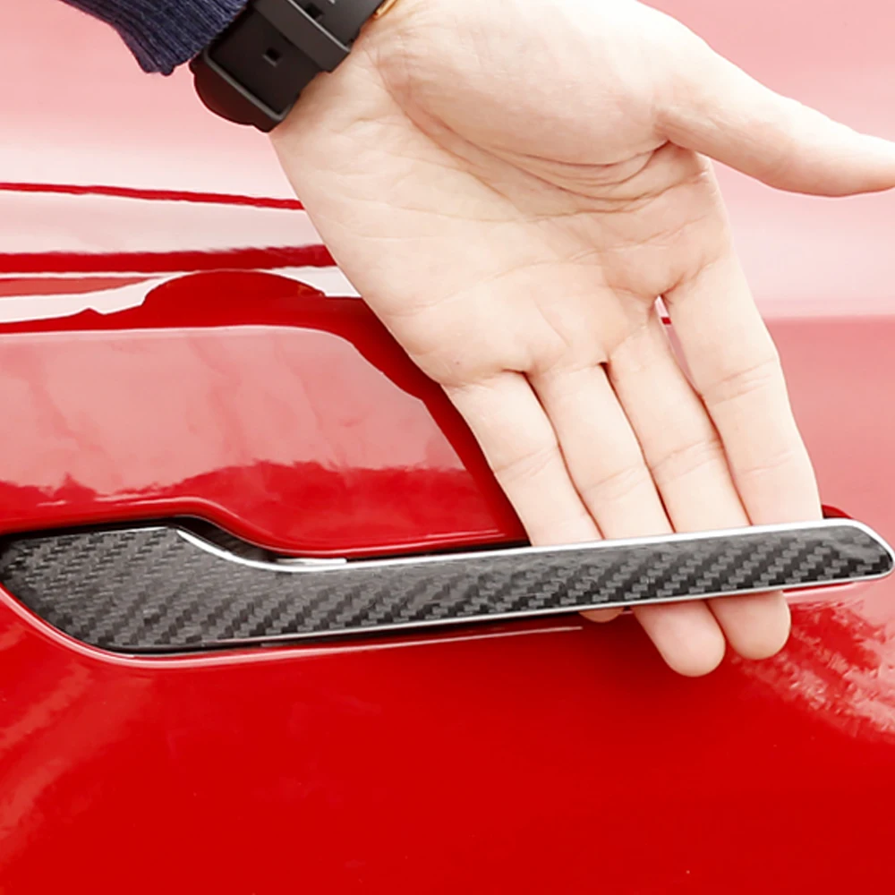 

Tesla Model 3 Y протектор дверной ручки наклейка Gule ручка дверной ручки ABS Cover Carbon Fiber Style 4 шт./компл.