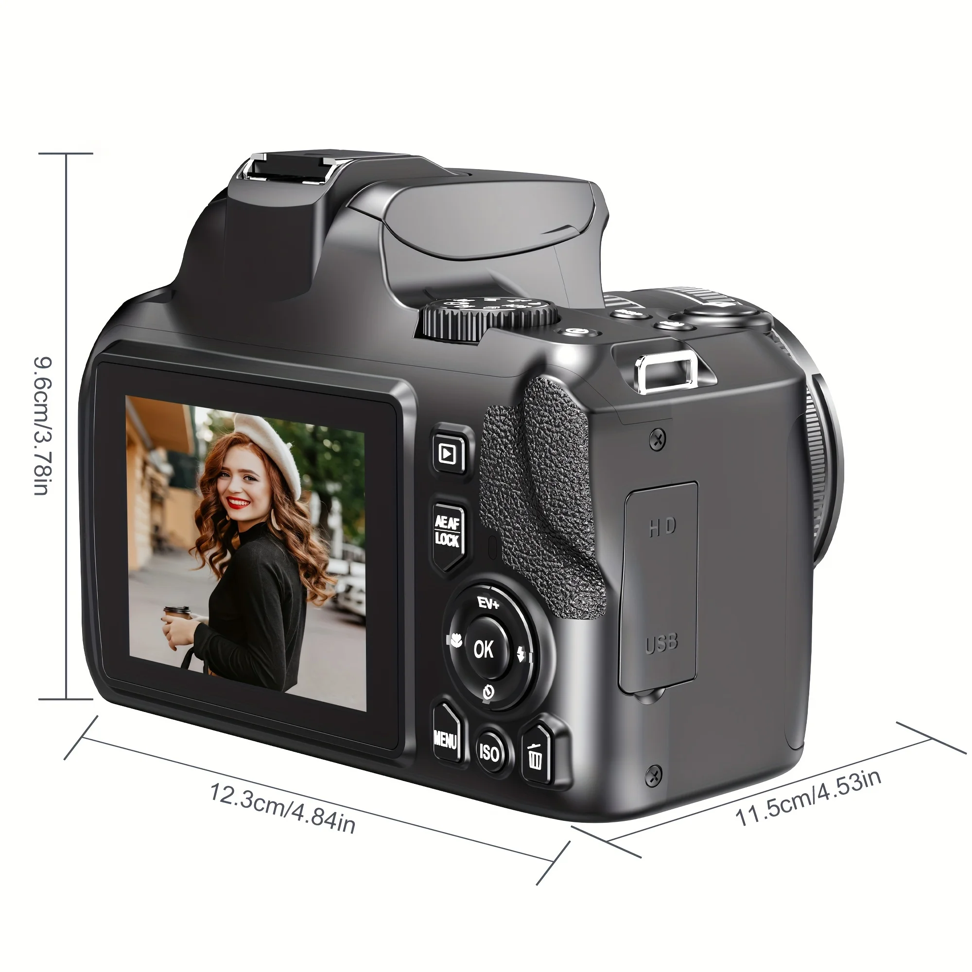 4K Professional Video SLR Camera 64MP Vlog Digital Cameras for Youtube Livestream Webcam 10X Optical Zoom Photography Camcorder