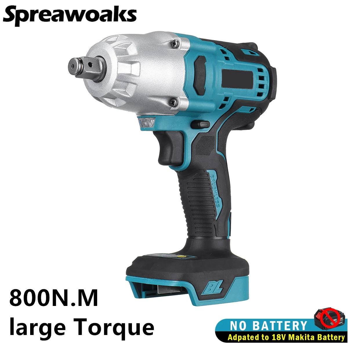 800N.m Impact Wrench Brushless High Torque Electric Wrench 4 Gears