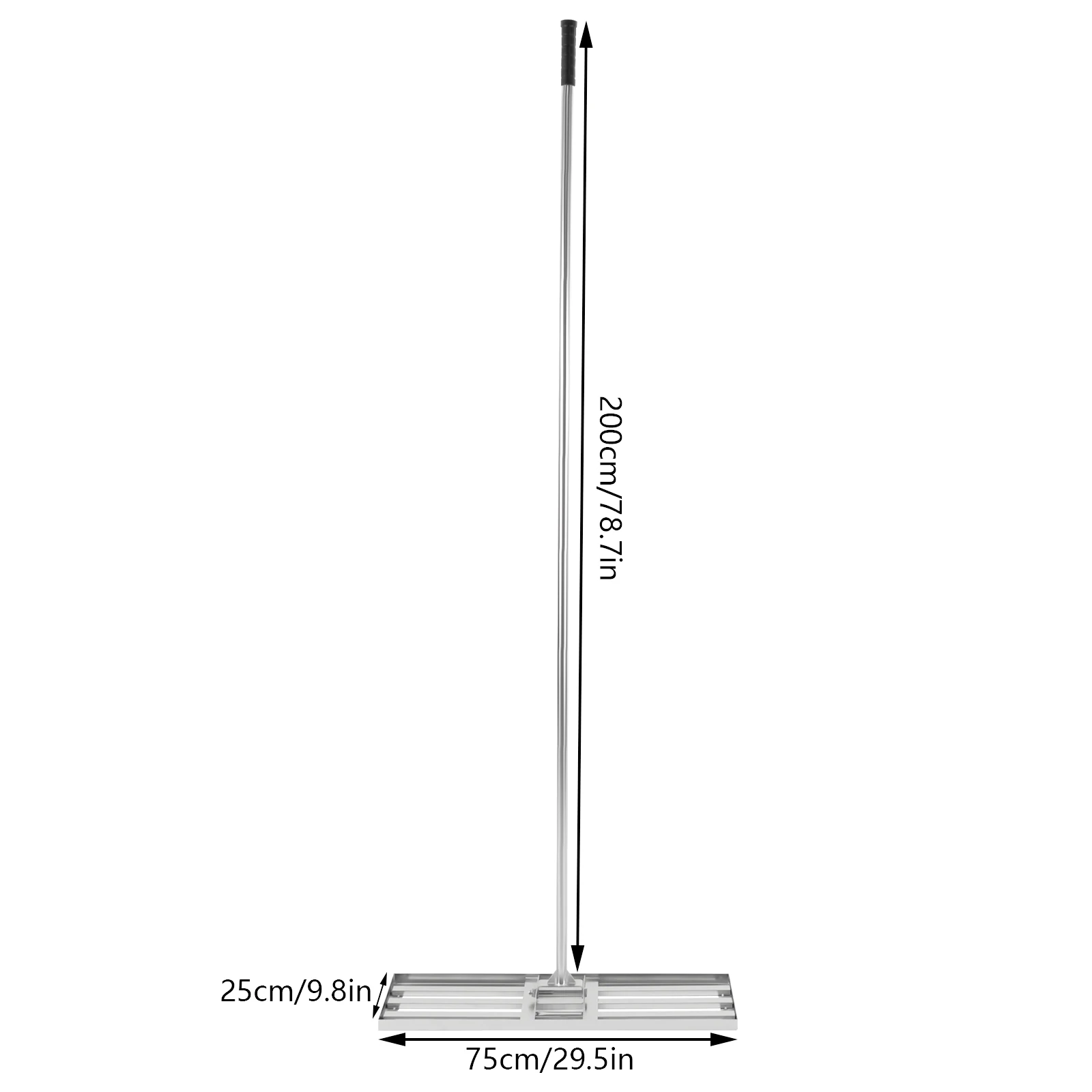 Lawn Leveling Rake, Soil Lawn Rake, Lawn Leveling Tool with Handle for Garden Golf Lawn Far 4