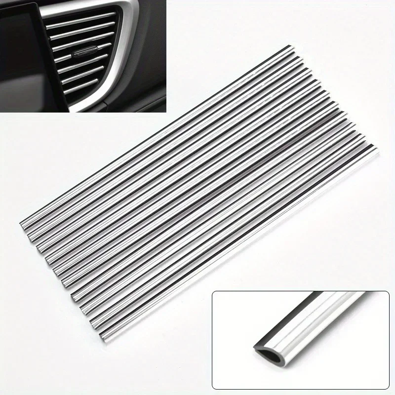 5-Color U-Shaped Chrome Car Decoration Strip Clip