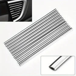 5 - Color U - Shaped Chrome Car Decoration Strip Clip - 20PCS (SILVER)