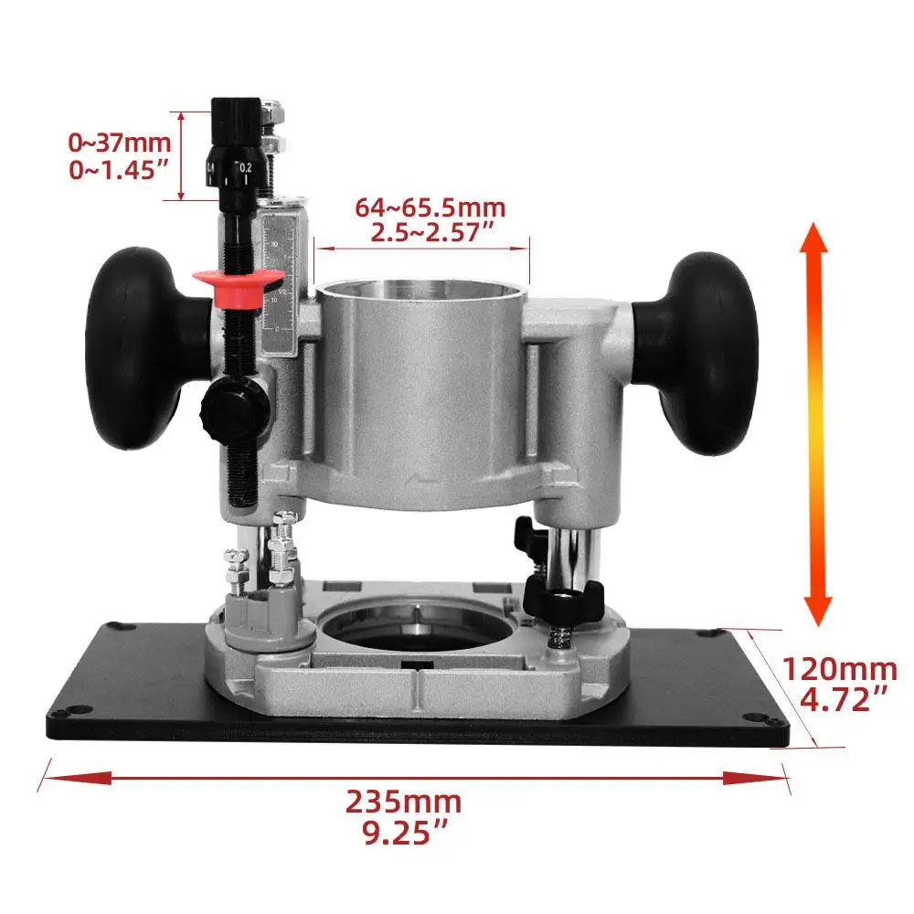 

Edge trimming machine lifting inverted base inverted board electric wood milling base hand cranked adjustable base