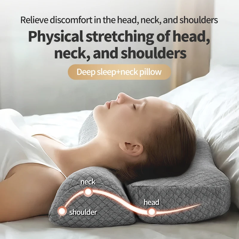 Memory Foam Pillow for Side Sleeper Neck Support Cervical Bed Pillow