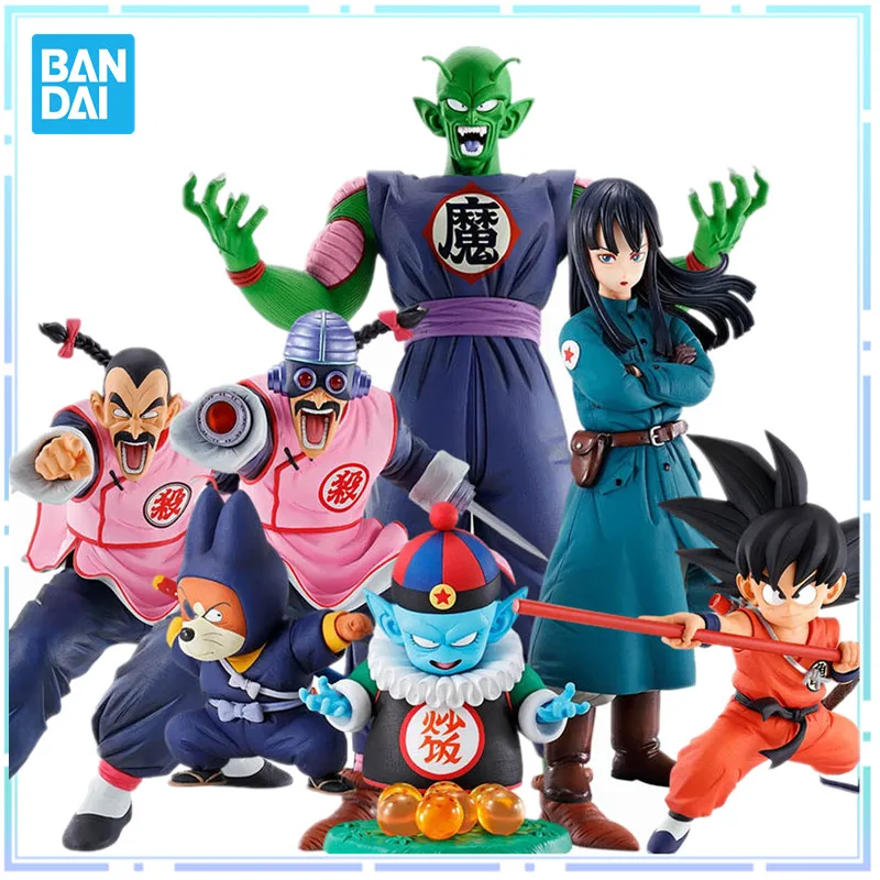 Bandai Ichiban Kuji Cartoon Dragon Ball Son Goku Tao Pai Pai Piccolo Pilaf Shu Mai Figure Collection Model