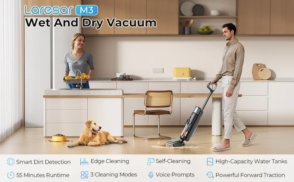 Laresar M3 Wet and Dry Vacuum Cleaner Accessories - Usage Illustration 1