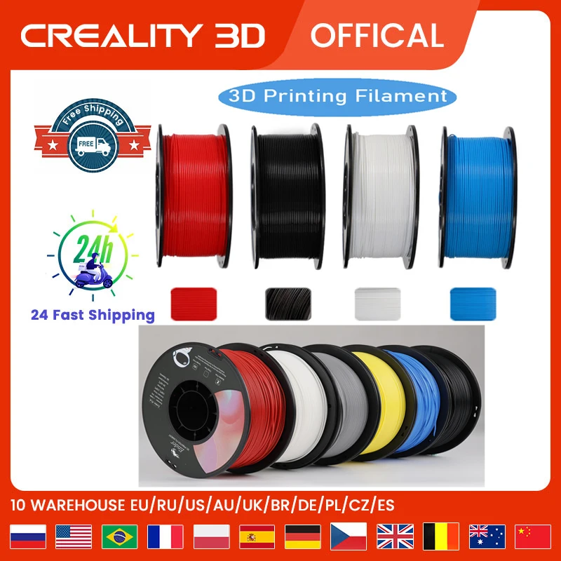 CREALITY Colorful Ender 3D PLA Printer Filament 1.75mm 1kg/Roll