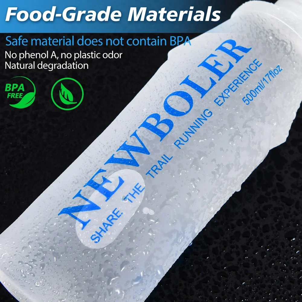 250/500ML TPU 야외 스포츠 병 접는 소프트 플라스크 음료 물병 캠핑 하이킹 자전거 피트니스 워터 가방 실행 ?
