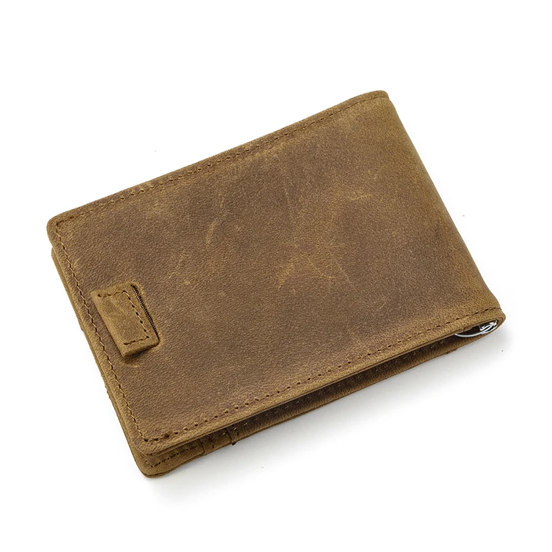Simple Design Money Clip Wallet credit card holder synthetic leather wallet metal money clip For Men Women Money Purses Dollar Card Leather Men Thin Wallet Cash Male Female Purse