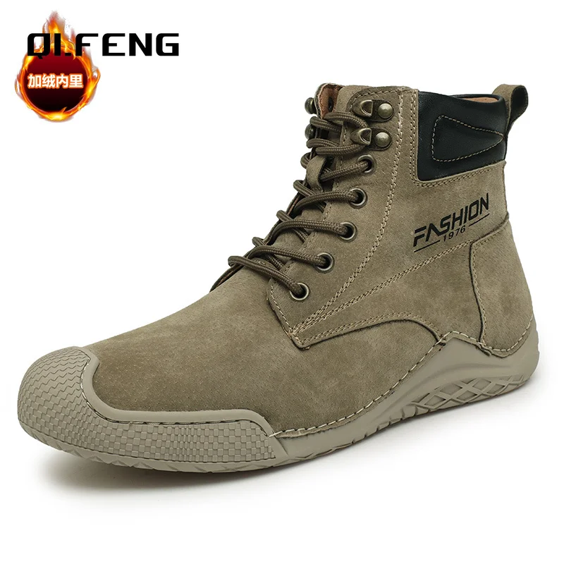 

Winter Popular Suede Plush Boots Outdoor High Top Warm Anti Slip Boots Leisure Fashion Four Seasons Single Shoe Large Sizes