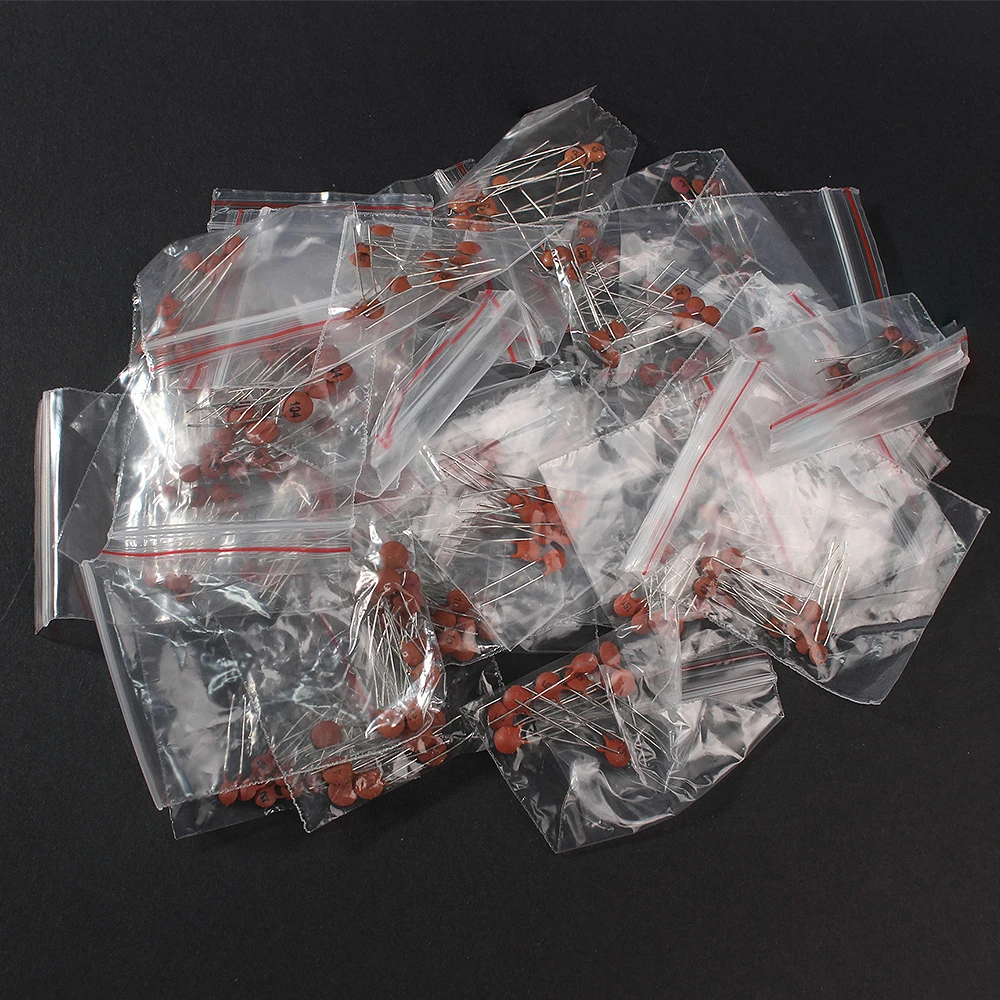 300pcs/set 50V 2pF~0.1uF Ceramic Capacitor set Packag, 30 Values Electronics Components Assorted Kit, 100nf 100pf 470pf 33pf