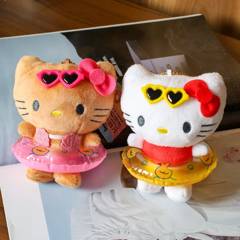 

Sanrio Swimming Circle Plush Pendant Cinnamoroll Kuromi Melody Hello Kitty Cute Pendant Keychain Doll Sanrio Merch Room Decor