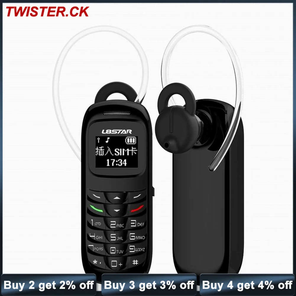 Dialer Per Auricolari Da 0.66 Pollici Per Telefono Cellulare Con Gancio Per L'Orecchio Telefono Dual Card Dual Standby Mini Dialer Per Cellulare