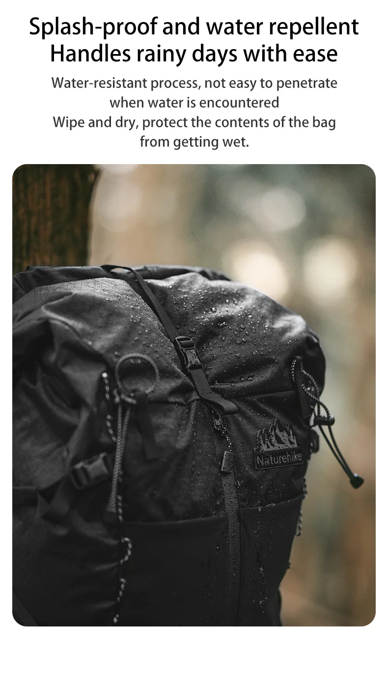 Naturehike He Series Rucksack Trekking 30L+5L Großer Elastischer Kapazitätsrucksack für Reisen, Bergsteigen, Camping und 1-Tages-Ausflüge – Detail 13