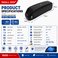 Batterie rechargeable Hailong pour entrepôt UE, 36V 20Ah, 48V 15Ah, Lithium-ion 18650, pack de batteries XT60 pour moteur 250W-1500W 2