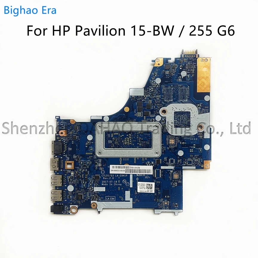 para hp Pavilion 15-bw 15z-bw Laptop Motherboard com e2 a4 a6 a9 Cpu Ddr4 Ctl51 53 La-e841p Sps:924721601 924720-601 924719001 - Imagem 2