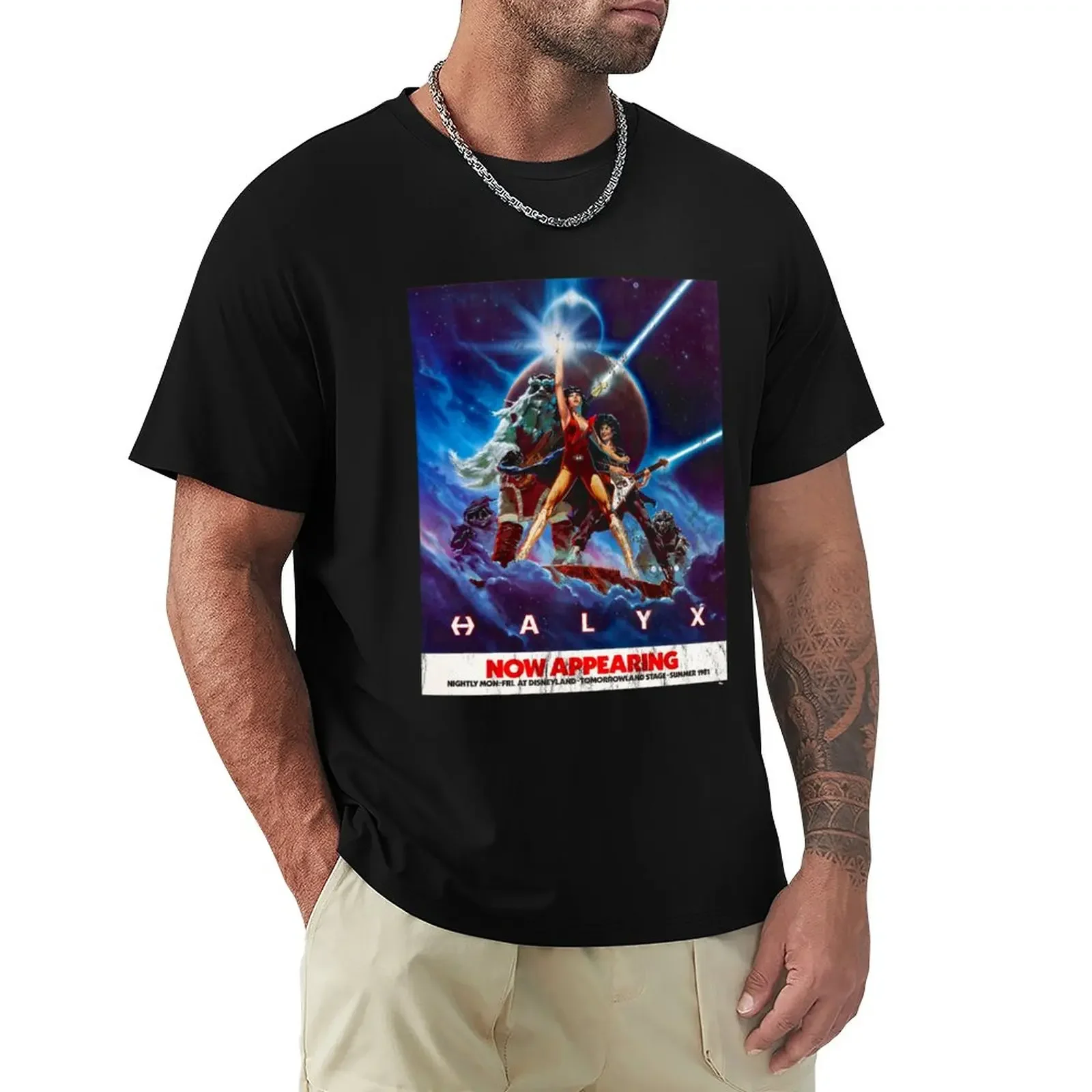 

HALYX Poster Vintage T-Shirt anime graphics mens white t shirts