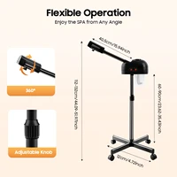 Pulvérisateur réglable en hauteur de vapeur faciale d'ozone de 750 ml 360 °   Équipement de soins de la peau mobile rotatif pour Salon de beauté Spa blanc/noir 3
